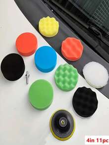 3/4 Pulgada Disco de esponja para cera y limpieza de automóviles, Juego de 11 almohadillas de pulido - A - Ver 9