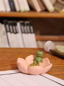1pc Floral & Animal Shaped Cute Incense Burner, Zen Desktop Tea Pet Decor - Flower Style - View 8