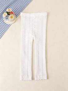 3 Pairs Girls' Minimalist Versatile Mesh Breathable Tight Ankle Length Leggings, Girls' Daily All-Match Skinny Tights, Suitable For Everyday Wear, Spring/Summer - Multicolor - View 3