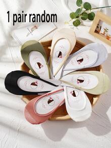 1/3/5双装女士隐形船袜，半掌绑带夏季隐形袜，薄款隐形高跟袜 - 彩色 - 查看 9