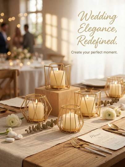 1 Set de Portavelas de Metal con Marco Geométrico/Taza para Velas, Estilo Minimalista de Moda, Adecuado para Decoración de Mesa de Comedor/Decoración del Hogar/Decoración de Habitación, También Aplicable para Bodas, Reuniones Familiares, Fiestas, Propuestas, Puede Usarse como Pieza Central para Crear un Ambiente Romántico, Adecuado para Todas las Estaciones. También Puede Usarse como Decoración para Halloween/Acción de Gracias/Navidad/Regalo para Novia/Regalo de Invierno/Decoración de Mesa de Boda, Decoración para Celebración de Cumpleaños, Decoración de Boda, Regalo del Día de la Madre, Decoración de Pascua, Verde, Decoración de Mesa de Comedor.