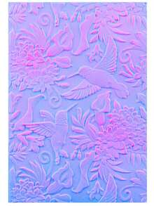 Plantilla de relieve en 3D con flores degradadas, para hacer álbumes de fotos, tarjetas y carpetas de artesanía con textura en 3D, ideal para entusiastas de la manualidad - Multicolor - Ver 7