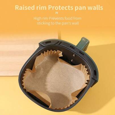 Silicone Oil Paper Liners For Air Fryer - Non-Stick Silicone Liners That Can Be Directly Placed In The Air Fryer, Improve Air Circulation For Crispy Food, Suitable For Various Air Fryer Models, Easy To Clean For Chicken Wings/Fries, Helpful Kitchen Cooking Accessory