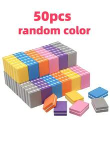 50 miếng dũa móng tay hai mặt, mút xốp mini. - Nhiều màu - Xem 11