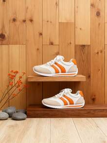 FZY 2025 New Style Women's Casual Sports Shoes, Women's Flat Sandals - Men's Sports Shoes - Women's Home Slippers - Women's Flat Sandals - Lightweight And Versatile Fashionable Sports Shoes - Suitable For All Seasons, With Anti-Slip Rubber Outsoles, Shock-Absorbing Midsoles And Moisture-Wicking Linings. Lightweight Women's Running Sports Shoes - Breathable Cushioned Heels - Women's Yoga Sports Shoes - Waist Support And Anti-Slip Materials, Suitable For Studio Training And Daily Wear - Adjustable Laced Women's Shoes, Fashionable And Multi-Functional Women's Sports Shoes, White Sports Shoes, Christmas Shoes, An Excellent Decoration And Gift For Christmas. - 橘色 - 查看 3