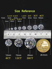 1 Chiếc vòng cổ thanh lịch hình tròn đính đá Moissanite, bạc sterling 925. Vòng cổ nữ cổ điển và trang nhã, món quà trang sức tinh tế dành cho nữ giới, thích hợp để đeo hàng ngày, hẹn hò, làm quà năm mới, quà Valentine. - Vòng cổ túi tròn - Xem 8