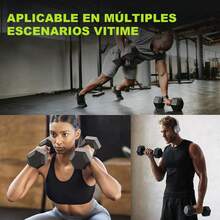 2*25LB Mancuernas Hexagonales De Caucho5LB 10LB 15LB 20LB 25LB Gimnasio - 25 libras - Ver 7