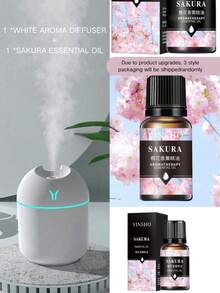 250ml Portable Mini USB Air Humidifier & Essential Oil Diffuser With Color Night Light, Aroma Diffuser For Travel, Office, Car, Desk, Bedroom / 1 Diffuser + 1 Bottle Of Essential Oil (Oils Will Be Shipped Randomly In New Or Used Packaging.) - Multicolor - View 28