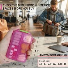 Portable 7 Day Pill Organizer With 161 Medicine Labels, Mini Travel Daily Pill Case, Medication Storage Box - View 6