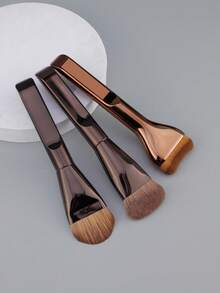 3pcs Ultra-Thin Foundation Brush Set, Premium Makeup Tools Gift, Suitable For Liquid Cream Cosmetics, High-End Beauty Brushes - Multicolor - View 4