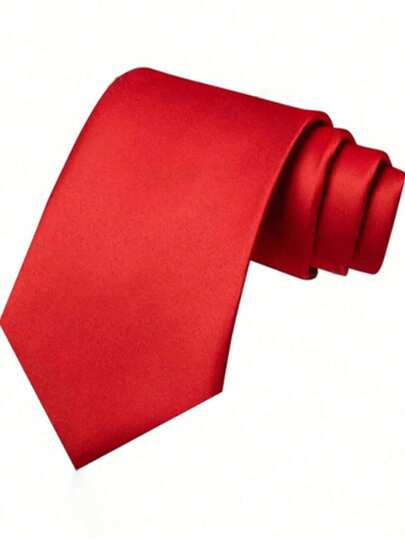 1pc Men's Solid Color Necktie, 8cm Width Formal Business Tie, Wedding Tie,Accessories,Festival