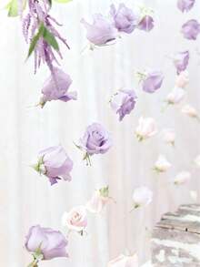 悬挂式紫色玫瑰仿真花 - 适用于婚礼拱门、新娘送礼会、花束、派对中心装饰和天花板装饰 - 是婚礼策划师和DIY爱好者的绝佳礼物，也适用于生日、毕业典礼、DIY婚礼装饰、新娘送礼会、婚礼花束、派对中心装饰、天花板装饰和情人节 - 單色 - 查看 6