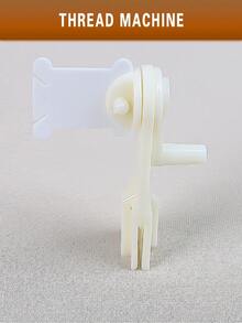 1 Set White DIY Hand Embroidery Cross Stitch Floss Organizer Kit, Includes 50 Or 100 Pcs Floss Bobbins And 1 Floss Winder - A - View 6