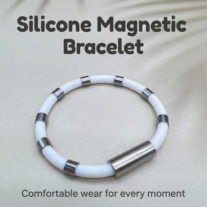 1 chiếc vòng đeo tay chống tĩnh điện bằng silicon ion âm, vòng đeo tay năng lượng cho các hoạt động thể thao trong nhà/ngoài trời, phụ kiện đeo tay thời trang tối giản dành cho cả nam và nữ.