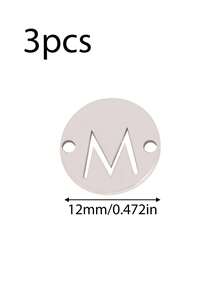 3个/套 字母连接吊坠 不锈钢 A-Z 字母吊坠 18K PVD 镀层 DIY 耳环 手链 首饰制作 - 吊墜 - 查看 27