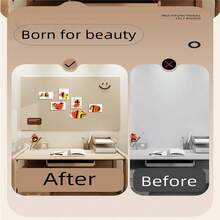 自粘式吸音毛毡墙板 40x80cm，笑脸图案 – 多功能公告板、照片展示板和留言板，适用于家庭、办公室、教室 – 北欧简约设计 - A - 查看 9