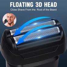 1pc USB Rechargeable 5W Household & Travel Men's Portable Electric Shaver, Dual Blade Stubble Trimmer - Multicolor - View 5