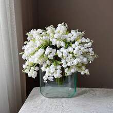 18 Stems Artificial Lily Of The Valley Bouquet - Fake Green Stems For Tabletop Center Decor And Party Decoration - Multicolor - View 8