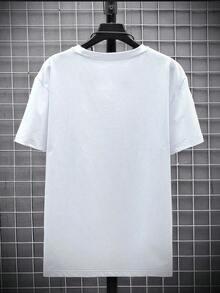 NEOREFINED Camiseta De Manga Corta Para Hombre Con Letras Y Números Impresos Para Verano - Blanco - Ver 2