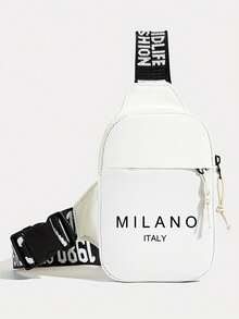 And Personalized New Men's Milan Printed Chest Waist Bag, Convenient For Carrying, Shoulder Mobile Phone Bag, Casual And Versatile Commuting Crossbody Bag - Multicolor - View 13