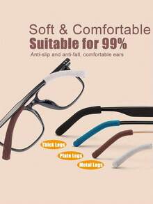 1 对升级版柔软眼镜耳垫、防滑针织眼镜夹、舒适眼镜套、眼镜耳垫和防滑后眼镜夹，1 套 - 彩色 - 查看 7