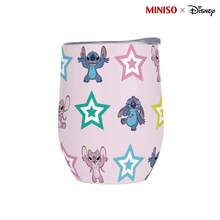 MINISO X Disney Lilo & Stitch & Angel Pink Star Pattern Insulated Stainless Steel Eggshell Tumbler With Lid,Double-Walled Vacuum Cup For Coffee,Wine,Drinks - Nhiều màu - Xem 4