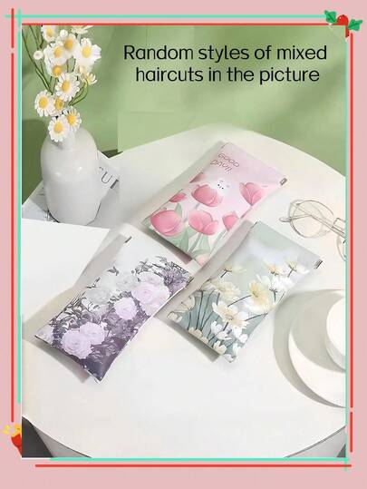 2pcs Automatic Open/Close Glasses Case, Fashion Glasses Case, PU Leather Fashion Glasses Pouch, Portable Fashion Glasses Storage Bag, Squeeze Glasses Case, Soft Eyeglasses Case, Fashion Glasses Bag, Glasses Case, Large Soft PU Leather Glasses Bag, Storage Bag.