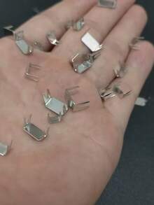 #5 Zipper Head & Tail - Metal Zipper Head & Tail - 4-Prong Tail, 4-Prong Code Crimp - Silver - View 4