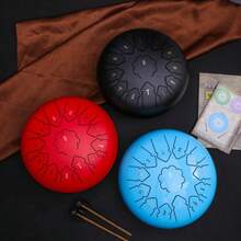 6/13 Handpan Drum For Beginners! Steel Tongue Drum, Meditation Drum, Zen Percussion Instrument, Yoga & Healing Gift - Multicolor - View 3