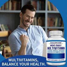 Men's Prostate Health Supplement, Daily Multivitamin And Mineral Supplement, Fortified With An Antioxidant Fruit And Energy Blend To Support Immunity And Prostate Health - 120 Capsules - 1 瓶 - 查看 6