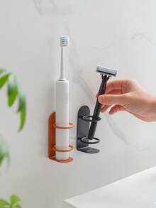 壁挂式电动牙刷架：现代浴室牙科用品收纳架 - 彩色 - 查看 1
