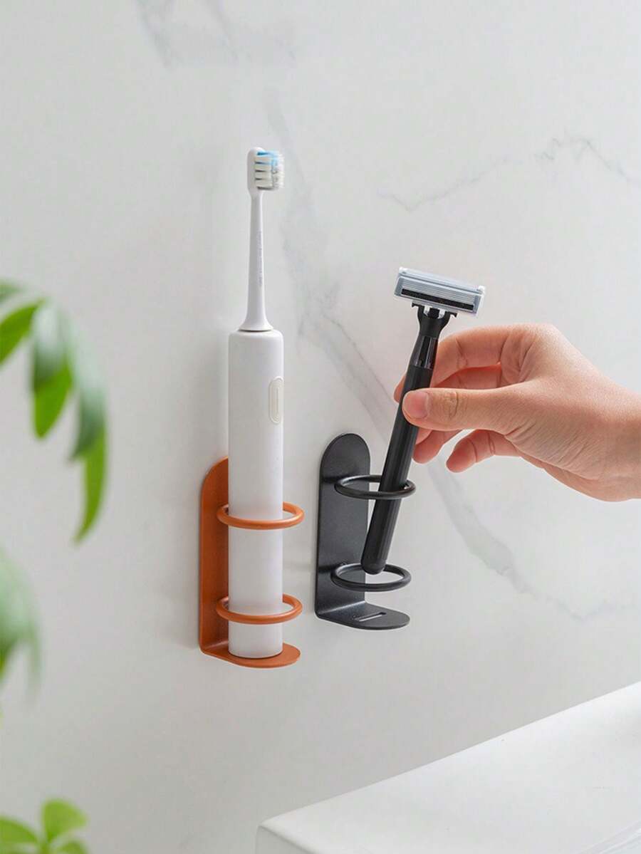 壁挂式电动牙刷架：现代浴室牙科用品收纳架 - 彩色 - 查看 1