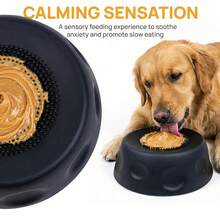 1 quả bóng liếm chống trượt cho chó, bát ăn chậm giảm lo âu có bóng lăn, đồ chơi thảm liếm bằng silicon, phù hợp cho mọi loại chó và mèo, bát liếm chống tràn, đồ chơi liếm tương tác. - đen - Xem 10