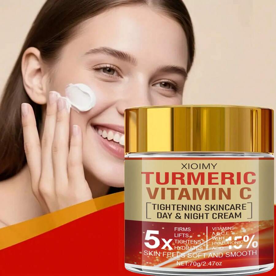Xioimy 姜黄维生素C日夜霜 - 5倍紧致柔滑，保湿滋润，蕴含透明质酸、胶原蛋白、维生素C、胶原蛋白、视黄醇，均匀肤色，清爽不油腻，适合所有肤质 - 數量 - 查看 1