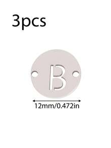 3个/套 字母连接吊坠 不锈钢 A-Z 字母吊坠 18K PVD 镀层 DIY 耳环 手链 首饰制作 - 吊墜 - 查看 26