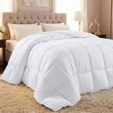 Comforter Duvet Insert Quilted Comforter with Corner Tabs Box Stitched Down Alternative Comforters Queen Size White - Blanco - Ver 1
