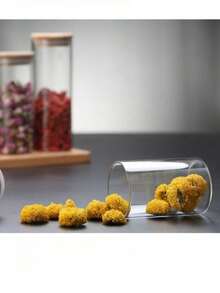 Frasco de vidrio borosilicato de alta calidad sellado para azúcar, crema, té, aperitivos, condimentos, decoración de mesa para bodas y festivales, cocina, regalo de Navidad, útiles escolares, granos de café con amplias aplicaciones en restaurantes, cocina, hotel, regalo de Navidad, útiles escolares - Multicolor - Ver 6