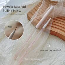 Bút kẻ viền móng nghệ thuật, cán màu hồng khói, cọ nối móng, cọ sơn gel móng tay có nắp đậy, dụng cụ làm móng nghệ thuật - Màu Hồng baby - Xem 10