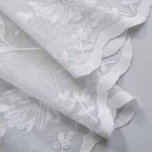 1 tấm rèm voan ren kiểu Pháp cổ điển mộng mơ, lãng mạn cho phòng khách và phòng ngủ, rủ đẹp, thích hợp cho phòng khách, phòng ngủ, ban công, trang trí cửa hàng. - trắng - Xem 7