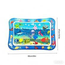 儿童充气水上乐园垫，促进儿童身心发育，采用色彩缤纷的水下场景设计，配有可爱的漂浮玩具，满足儿童日常玩耍需求，适合户外亲子互动，是送给男孩女孩的完美礼物。 - 彩色 - 查看 45