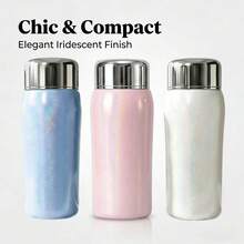 Bình nước mini 8oz (khoảng 227ml) dễ thương, sơn màu cầu vồng - Bình nhỏ cách nhiệt chân không bằng thép không gỉ - Chống rò rỉ, chống tràn, giữ đồ uống nóng/lạnh cho các loại đồ uống như cà phê, trà. - Nhiều màu - Xem 1