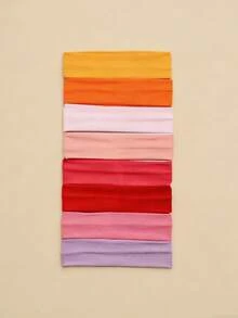 7/8pcs Macaron & Muted Color Elastic Sports Headbands, Solid Color Sweat-Absorbent Yoga Fitness Headwraps, Fashionable Casual Unisex Hairbands,Summer,Holiday,Travel - Multicolor - View 10
