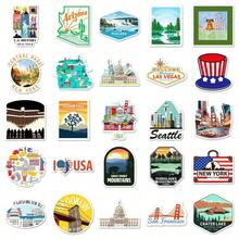 50pcs USA Vinyl Waterproof Graffiti Stickers, Famous American Landmarks, Laptop, Bottles, Bumper, Phone, Notebooks, Mexico, New York, Patch - 多色的 - 查看 6