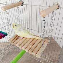 Bird Parrot Ladder Perch Hanging Cage Perch Chewing Parakeet Climbing Toy Wood Ladder For Medium Small Bird - 1pc Training Hoop - View 7