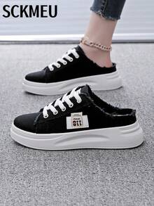 SCKMEU. Unisex Spring New Arrival Plus Size Slip-On Slippers, Lightweight Comfortable Classic Versatile - Black - View 6