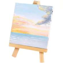 10*10 Mini Oil Painting Board, Children's Small Painting Frame, DIY Painting Supplies, Easel, Brush, Small Painting Board Set - Multicolor - View 4