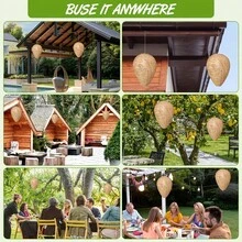 5pcs Of Simulated Wasp Nests - Natural Wasp Deterrent For Outdoor Hanging Fake Nests, A Device To Deter Wasps Suitable For Gardens, Patios, Porches, And Yards. An Excellent Solution For Bee Prevention - A - View 9