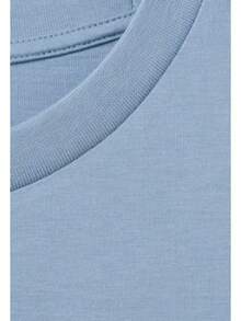 Men's Casual 100% Cotton Soft Crew Neck T-Shirt Daily Wear, High-Quality Plus-Size Pure Cotton Menswear,Mens Cotton T-Shirt, Paris Graphic Design, - 藍色 - 查看 4