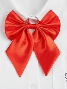 1条女士酒红色深绿色领带，JK风格，适合日常派对衬衫搭配 - 彩色 - 查看 14