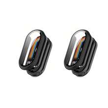 2pcs Transparent Black Protective Case For Xiaomi Mi Band 8/9/10, Hard PC Watch Protective Shell + Built-In High-Definition Glass Screen Protector, 9H Hardness, All-Round Protection, Scratch-Resistant - 2pcs, Black - View 8